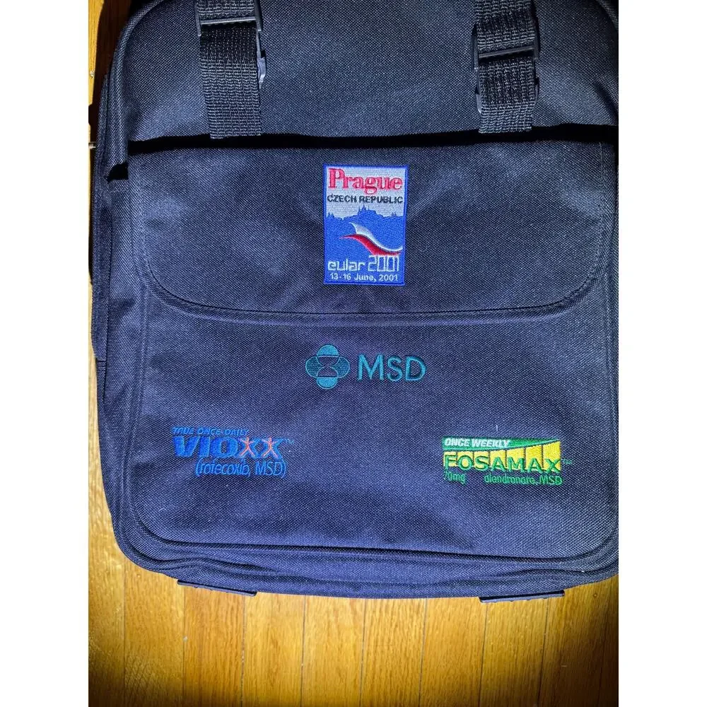 Vintage 2001 prague laptop bag case - eular vioxx fosamax
